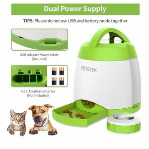 PetGeek Automatic Pet Treat dispenser with button